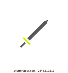 Sword icon gradient green blue colour military vector army element and symbol perfect.
