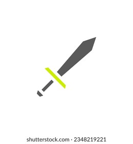 Sword icon gradient green blue colour military vector army element and symbol perfect.