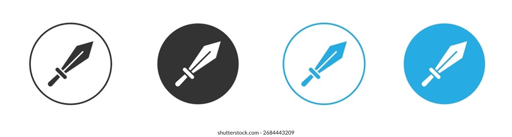 Schwertsymbol. Entwurfsvorlage für Grafiksymbol