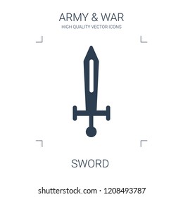 sword icon. high quality filled sword icon on white background. from war collection flat trendy vector sword symbol. use for web and mobile