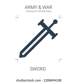 sword icon. high quality filled sword icon on white background. from war collection flat trendy vector sword symbol. use for web and mobile
