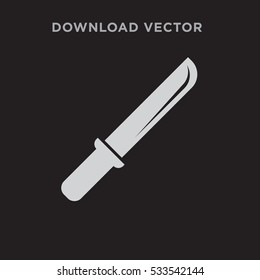 Sword icon illustration isolated vector sign symbol on black background