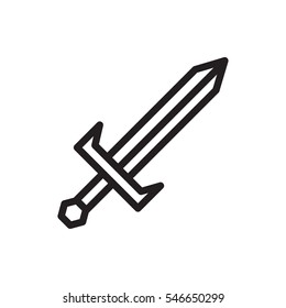 sword icon illustration isolated vector sign symbol