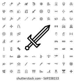 sword icon illustration isolated vector sign symbol
