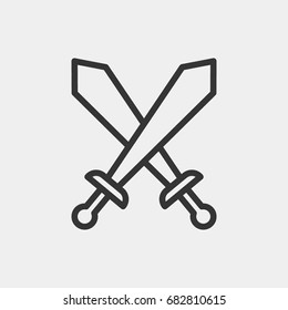 Sword  icon illustration isolated vector sign symbol