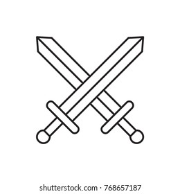 sword icon illustration isolated vector sign symbol