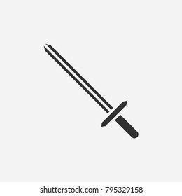 Sword icon illustration isolated vector sign symbol