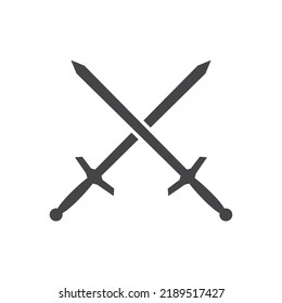 Ilustración de icono de espada logotipo vectorial diseño plano