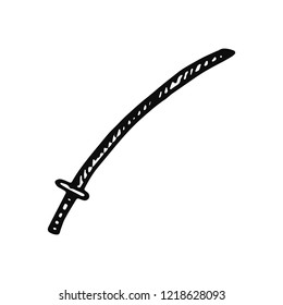 sword icon. isolated black object.