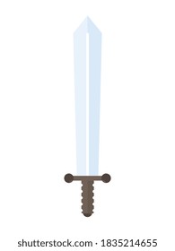 Icono de espada aislado en fondo blanco. Para juegos e iconos. Vector.