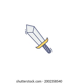 sword Icon Isolated On White Background