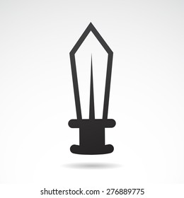 Sword icon isolated on white background. Vector art.