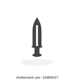 Sword icon isolated on white background. Sword vector logo. Flat design style. Modern vector pictogram for web graphics - stock vector