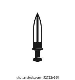 Sword icon isolated on white background. Sword vector logo. Flat design style. Modern vector pictogram for web graphics - stock vector
