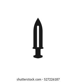 Sword icon isolated on white background. Sword vector logo. Flat design style. Modern vector pictogram for web graphics - stock vector