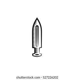 Sword icon isolated on white background. Sword vector logo. Flat design style. Modern vector pictogram for web graphics - stock vector