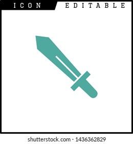 sword icon isolated sign symbol vector illustration - vector