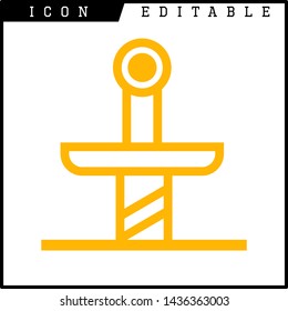 sword icon isolated sign symbol vector illustration - vector