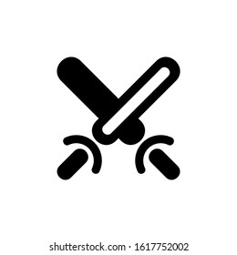 sword icon isolated sign symbol vector illustration - high quality black style vector icons
