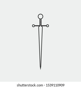 sword icon isolated vector trend