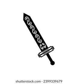 sword icon isolated white background.