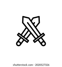 vector de línea de icono de espada 