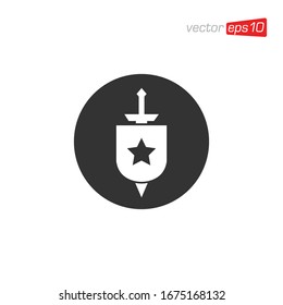 Sword Icon Logo Design Vector