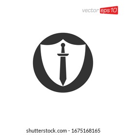 Sword Icon Logo Design Vector