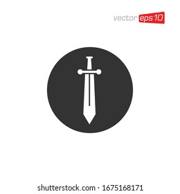 Vector de diseño de logotipo de icono de espada