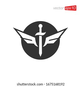 Sword Icon Logo Design Vector