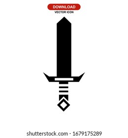 sword icon or logo isolated sign symbol vector illustration - high quality black style vector icons
