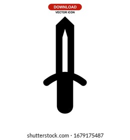 sword icon or logo isolated sign symbol vector illustration - high quality black style vector icons
