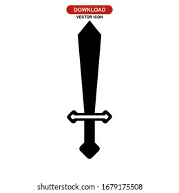 sword icon or logo isolated sign symbol vector illustration - high quality black style vector icons
