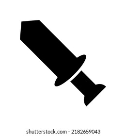 Icono de espada o logotipo símbolo de signo aislado ilustración vectorial - iconos vectoriales de estilo negro de alta calidad
