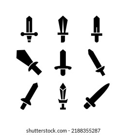 sword icon or logo isolated sign symbol vector illustration - high quality black style vector icons
