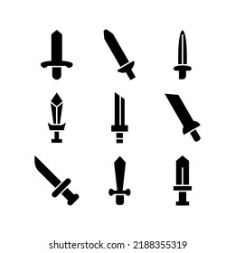 sword icon or logo isolated sign symbol vector illustration - high quality black style vector icons
