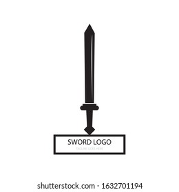 sword icon logo vector design