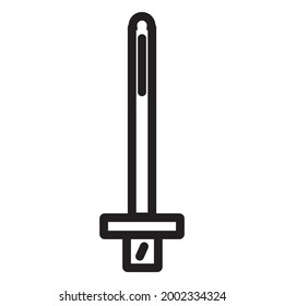 sword icon or logo vector illustration of isolated sign symbol, vector illustration with high quality black outline.