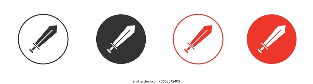 Icono de la espada para el logotipo, símbolo de la muestra del Vector para el diseño