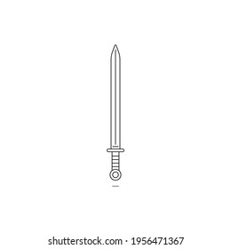 Icono de espada sobre fondo blanco