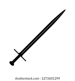 Sword icon on white background. 