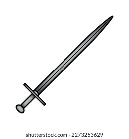 Sword icon on white background.
