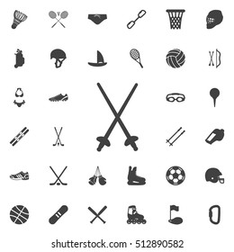 Sword icon on the white background. Sport set of icons