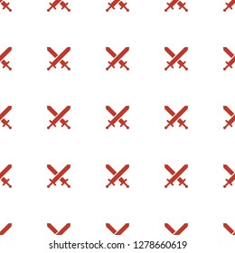 sword icon pattern seamless white background. Editable filled sword icon. sword icon pattern for web and mobile.