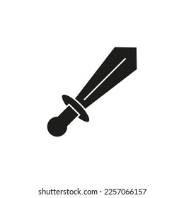 The sword icon. Pictogram. Simple flat vector illustration on a white background.