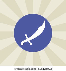 sword icon. sign design. background