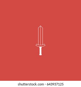 sword icon. sign design. red background