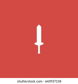 sword icon. sign design. red background