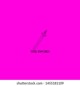the sword icon sign signifier vector