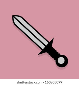 Sword icon or sign, vector illustration